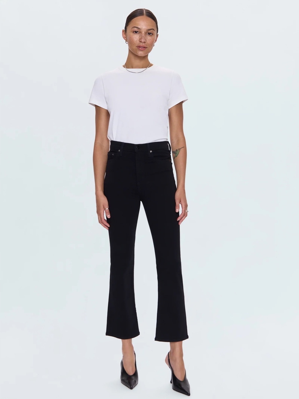 Pistola Lennon High Rise Crop Boot in noir